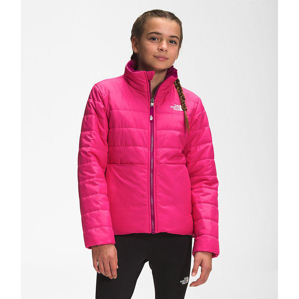 The North Face Reversible Mossbud Swirl Κορίτσια Puffer Μπουφαν - Ροζ (URFZ91807)